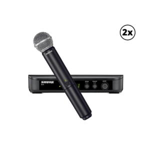 Draadloze microfoonset (2x Shure SM58)